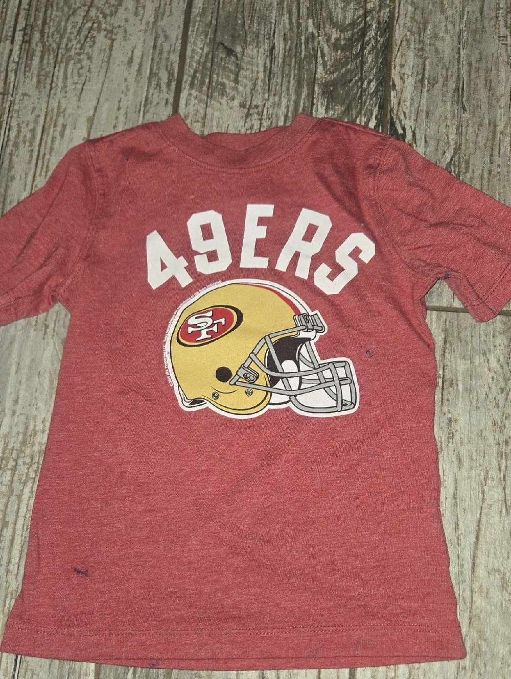 NFL Kids Red 49ERS Helmet Tee